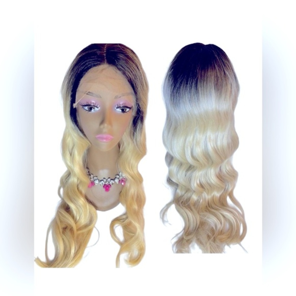 Lace front ombré t- part synthetic wig